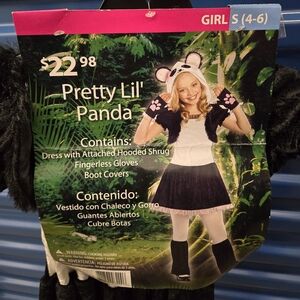 Girls Panda costume NWT Sm 4-6
